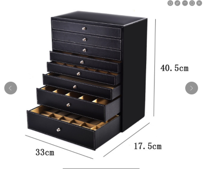 Black 8-Layer Jewelry Box