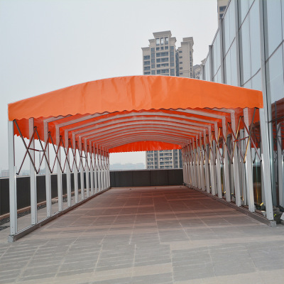 Outdoor Awning Awning Professional Customized Aluminum Alloy Stainless Steel Galvanized Iron Push-Pull Awning Active Canopy with Track