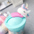 Creative Unicorn Push Cover Plastic Ice Cup Cute Literary Small Fresh Cartoon Double-Layer Straw Water Cup Student Cup