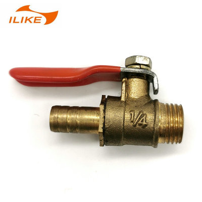 Red Handle Pagoda Small Ball Valve Small Valve Switch Drain Pipe Copper Internal Thread External Valve 1/4