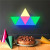 Led Minimalist Creative Bedside Touch Lamp Living Room Bedroom Triangle Splicing Lamp Colorful Double Control Quantum Lamp