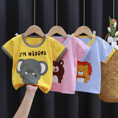 Children's T-shirt Children's Clothing Short Sleeve Summer Pure Cotton Boys Cartoon Top Girls New Korean Style