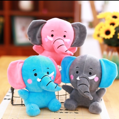 Cute Elephant Doll Long Nose Plush Toy Color Doll Small Size Prize Claw Doll Wedding Throws Children