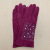 Manufacturers Supply Autumn and Winter New Women's Suede Light Diamond Beading Gloves Riding Gloves