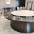 Hotel Box Solid Wood Electric Dining Table Light Luxury Solid Wood Table and Chair Electric Turntable Large round Table