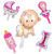 Baby Stroller Balloon Boys and Girls Two Optional Baby Boy Aluminum Foil Balloon Baby Girl Balloon