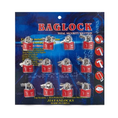 Colorful Plastic Diamond Lock 25 Iron Padlock Open Key Outdoor Lock Factory Wholesale Suction Card Direct Wholesale