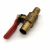 Red Handle Brass Drain Small Double Plug Double Pagoda Ball Valve Switch Plug Inner Diameter 8-12mm Air Pipe 1/4