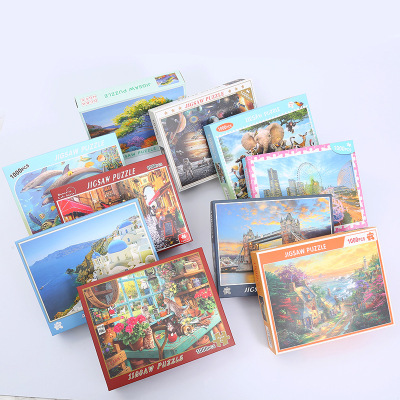 1000 Pieces Puzzle Christmas Gift Halloween Toys Cross-Border Amazon Adult Landscape Famous Painting Customized Puzzle