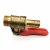 Red Handle Pagoda Small Ball Valve Small Valve Switch Drain Pipe Copper Internal Thread External Valve 1/4