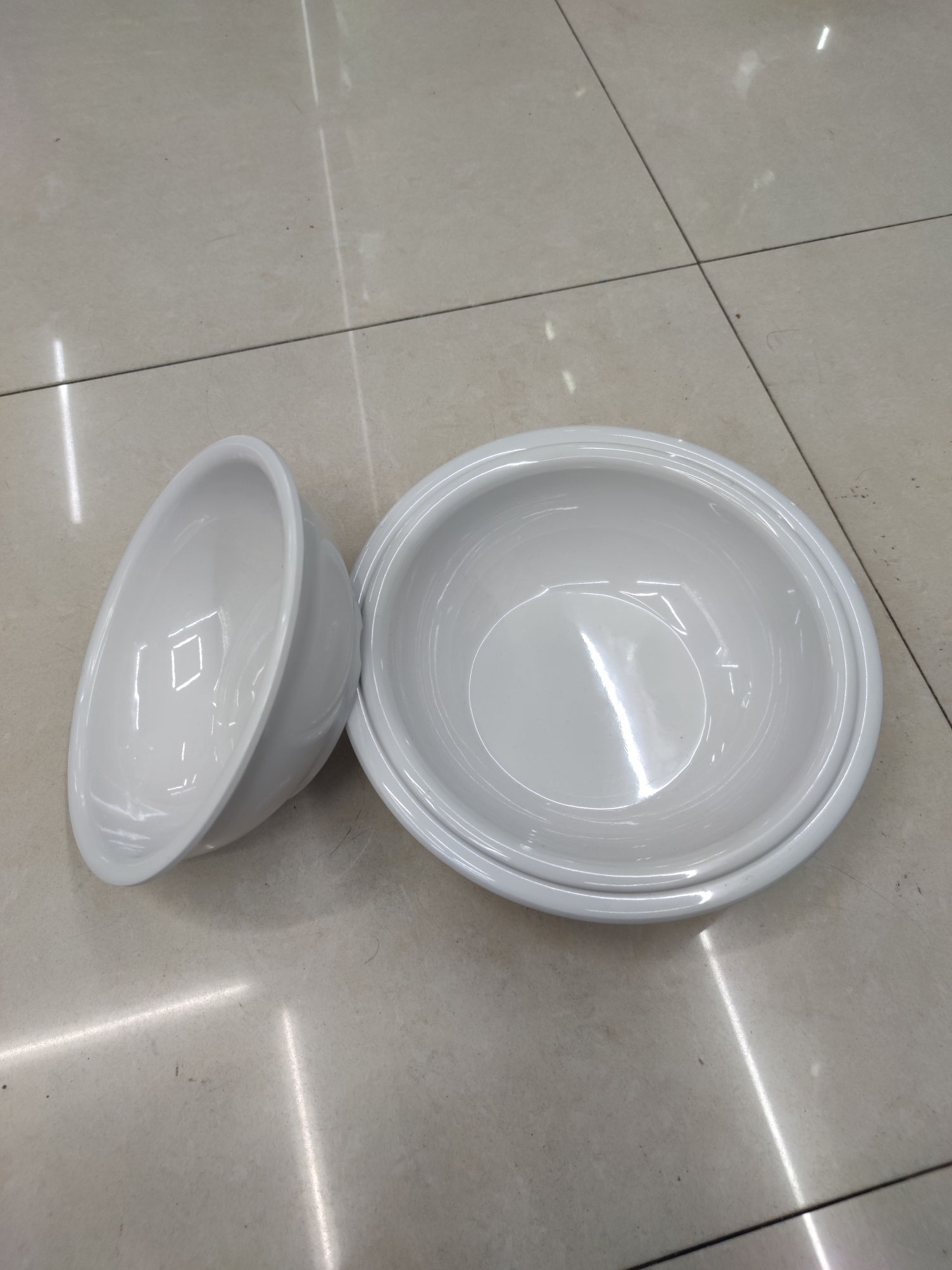 白色打汤碗饭店密胺米饭碗快餐汤碗塑料碗仿瓷火锅酱料碗沙拉碗