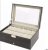 12-Bit Double-Layer Watch Jewelry Box Black