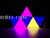 Led Minimalist Creative Bedside Touch Lamp Living Room Bedroom Triangle Splicing Lamp Colorful Double Control Quantum Lamp