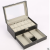 12-Bit Double-Layer Watch Jewelry Box Black