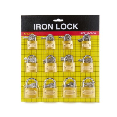 Gold Lock Pull Lock Iron Padlock Single Open Open Furniture Cabinet Student Dormitory Small Iron Lock Head Household Door Lock