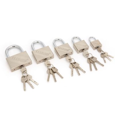 Factory Wholesale Direct Wholesale Grid Matt Steering Lock Short Beam Card Iron Padlock Carriage Lock Luggage Lock Direct Supply