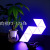 Led Minimalist Creative Bedside Touch Lamp Living Room Bedroom Triangle Splicing Lamp Colorful Double Control Quantum Lamp