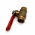 Red Handle Pagoda Small Ball Valve Small Valve Switch Small Valve 1/4 Double Outer Wire Brass Ball Valve