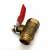 Red Handle Pagoda Small Ball Valve Small Valve Switch Small Valve 1/4 Internal and External Thread Brass Ball Valve