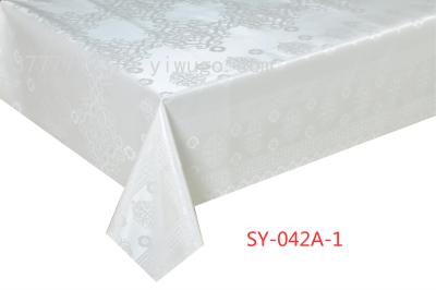 Hotel Tablecloth Waterproof and Oil-Proof Disposable Anti-Scald round Tablecloth PVC Home Tablecloth round European Style Table Mat Non-Slip