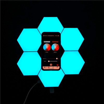 Quantum Combination Splicing Wall Lamp Smart Home App Bluetooth Lamp Led Honeycomb Aisle Bedroom Background Splicing Lamp