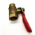 Red Handle Pagoda Small Ball Valve Small Valve Switch Small Valve 1/4 Internal and External Thread Brass Ball Valve