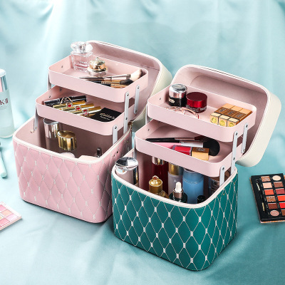 Internet Celebrity Large Capacity Ins Style Cosmetics Storage Box Travel Portable and Versatile Portable Cosmetic Case