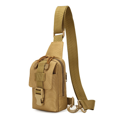 One-Shoulder Small Chest Bag Outdoor Mobile Riding Shoulder Bag Chest Hanging Mobile Phone Bag Outdoor Camouflage Tactics Single-Shoulder Bag