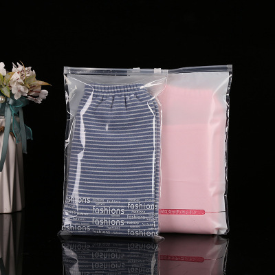 Transparent PE Zipper Clothing Packaging Bag Custom Zipper Bag Self-Sealing Underwear Clothes Packaging Bag Plastic Bag Wholesale