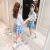 Children 'S Clothing Summer Pocket Embroidered Plaid Skirt Outfit Girls' Summer Korean Style Children 'S Two-Piece Suit