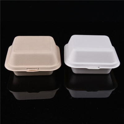 Bento Cake Box Creative Hamburger Box Degradable Environmental Protection Pulp Box Disposable Takeaway Packing Box