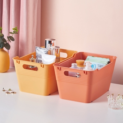 H01-1353 Small Twist Storage Basket Snack Storage Box Plastic Storage Box Household Kitchen Storage Box