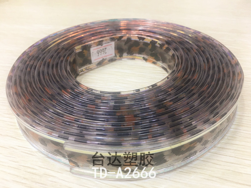 2021 Trendy Best-Selling PVC Middle Plug Magic Color Upper Decorative Strip Environmentally Friendly High-End Super Transparent PVC Middle Plug Magic Color