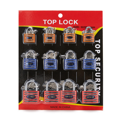 Lianqiu Factory Direct Sales New Creative Color Shell Padlock Card Pack Security Lock with Packaging in Stock Wholesale