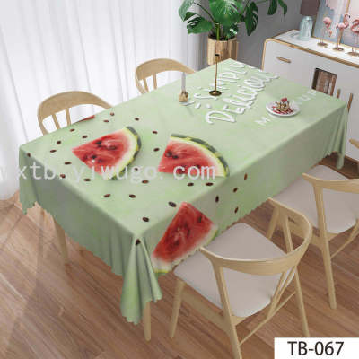New PVC Digital Printing Special Edition Tablecloth Waterproof and Oil-Proof Tablecloth Factory Direct Sales
