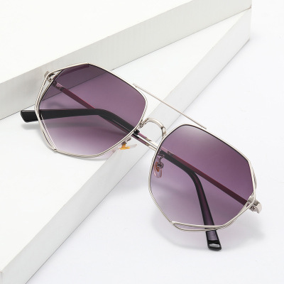 2021 Cross-Border New Arrival Hollow Metal Sunglasses Women European and American Fashion & Trend Sunglasses Men Outdoor UV-Proof