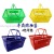 Handle basket plastic basket portable supermarket plastic shopping basket wholesale portable supermarket basket