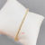 2021 New Single Zircon Bracelet Female Copper Plating Real Gold Bracelet Niche Design Ins Style Ornament Wholesale