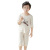 Children's Pajamas Spring and Summer Cotton Boys and Girls Air Conditioning Clothes Thin Homewear Kit VII Eight Sleeves Middle and Big Children's Underwear