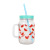 Cold Drink with Straw Coctail Glass Juice Cup Mason Cup Coffee Cup Printing Glass Water Cup with Lid Mason Cup