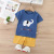 Children's Short-Sleeved Suit Cotton Medium Baby Suit for Boys and Girls Summer Children's Thin Cotton Short Sleeve Top Short Pants