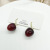 Red Earrings Elegant Elegant Women's Fashionable Spring All-Matching Niche Design Earrings Simple