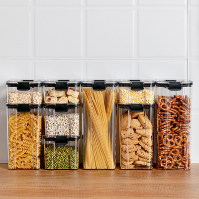 Supplies for Night Market Sealed Jar Plastic Kitchen Spice Food Nuts Coffee Beans Storage Jar Household Miscellaneous Grains Jar