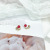 Earrings Red Stud Earring Women's Korean-Style Elegant Artificial Pearl Earrings 2021new Trendy Summer Ear Rings Women