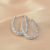Cross-Border Supply Wish Hot Sale U-Shaped Earrings Women's Electroplated Platinum Stud Earrings Sterling Silver Needle Ornament Fashion