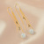 Gold-Plated S925 Needle Korean 1314 Alphabet Letter Earrings Female Temperament 520 Diamond Stud Earrings Long Fringe Earrings Tide