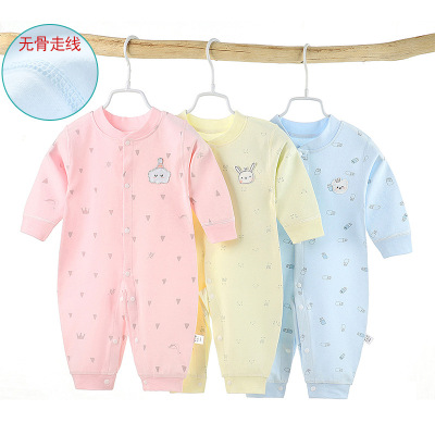 Children's Jumpsuit 2020 Autumn Newborn Pure Cotton Rompers Baby Long-Sleeved Romper Onesie Infant Clothing