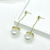 Beautiful Long Earrings Simple Zircon Flower Earrings Mori Style Pearl Tassel Wild Earrings