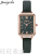 2021 New Color Foreign Trade Popular Style TikTok Square Small Green Watch Women's Watch Women's Belt Quartz Watch