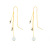 Gold-Plated S925 Needle Korean 1314 Alphabet Letter Earrings Female Temperament 520 Diamond Stud Earrings Long Fringe Earrings Tide